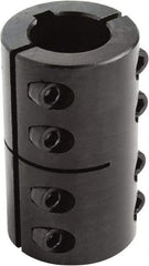 Climax Metal Products - 1-3/4" Inside x 3-1/8" Outside Diam, Two Piece Rigid Coupling with Keyway - 4-1/2" Long x 3/8" Keyway Width x 3/16" Keyway Depth - All Tool & Supply