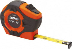 Lufkin - 10' x 1/2" Yellow Blade Tape Measure - 1/16 & 1/32" Graduation, Inch Graduation Style, Chrome Case - All Tool & Supply