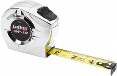 Lufkin - 16' x 3/4" Yellow Blade Tape Measure - 1/16 & 1/32" Graduation, Inch Graduation Style, Chrome Case - All Tool & Supply