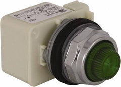 Schneider Electric - 120 V Green Lens Incandescent Pilot Light - Round Lens, Screw Clamp Connector - All Tool & Supply