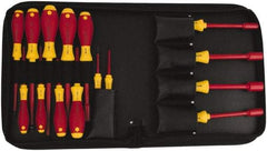 Wiha - 15 Piece 1/4 to 1/2" Insulated Nutdriver Set - Cushion Grip Handle - All Tool & Supply