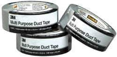 3M - 2" x 50 Yds Silver Duct Tape - 5.5 mil, Rubber Adhesive, Polyethylene Film Backing, 19 Lb/ln Tensile Strength, 248°F Max, Series 2929 - All Tool & Supply