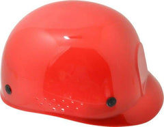 MSA - 4-Point Suspension, High Density Polyethylene Bump Cap - Pinlock, Vented, Red - All Tool & Supply