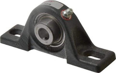 Browning - 1/2" ID, 4-7/8" OAL x 2-3/32" OAH Pillow Block - 1,444 Lb Static Cap, 2,611 Lb Dyn Cap, 3-5/8" Btw Mnt Hole Ctrs, 1-1/16" Base-to-Ctr Ht, Cast Iron - All Tool & Supply