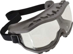 Uvex - Size Universal, Clear Polycarbonate Anti-Fog & Scratch Resistant Lens, Safety Goggles - Direct Vent, Gray TPE (Thermopoly Elastomer) Frame, Over the Glass Style - All Tool & Supply