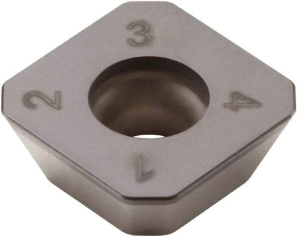 Seco - SEEX09T3 LF Grade CBN200 PCBN Milling Insert - Uncoated, 0.156" Thick, 3/8" Inscribed Circle - All Tool & Supply