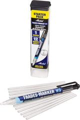 Markal - White All Purpose Wax Crayon - Flat Tip - All Tool & Supply