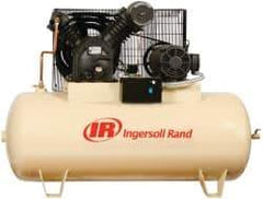 Ingersoll-Rand - 10 hp, 120 Gal Stationary Electric Horizontal Screw Air Compressor - Three Phase, 175 Max psi, 35 CFM, 230 Volt - All Tool & Supply