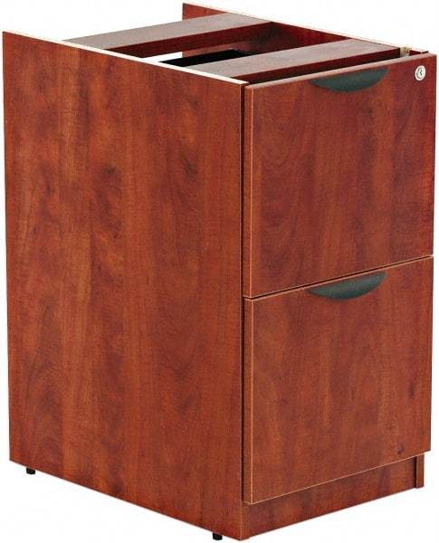 ALERA - 15-5/8" Wide x 28-1/2" High x 28-1/2" Deep, 2 Drawer Full Pedestal - Woodgrain Laminate, Medium Cherry - All Tool & Supply