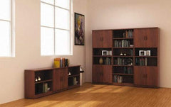 ALERA - 6 Shelf, 80-3/8" High x 31-3/4" Wide Bookcase - 14" Deep, Woodgrain Laminate, Medium Cherry - All Tool & Supply