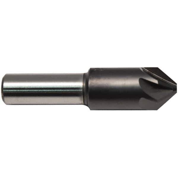 M.A. Ford - 3/4" Head Diam, 1/2" Shank Diam, 6 Flute 82° High Speed Steel Countersink - ALtima Blaze Finish, 2-3/4" OAL - All Tool & Supply