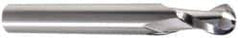 Onsrud - 3/16" Cutting Diam x 1/2" Length of Cut, 2 Flute, Upcut Spiral Router Bit - Uncoated, Right Hand Cut, Solid Carbide, 2-1/2" OAL x 1/4" Shank Diam, Ball End Taper, 30° Helix Angle - All Tool & Supply