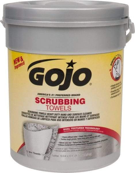 GOJO - Pre-Moistened Hand Cleaning Wipes - Canister, 12-1/4" x 10-1/2" Sheet Size, Red - All Tool & Supply