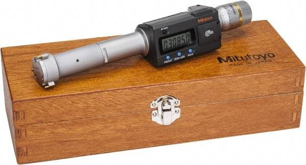 Mitutoyo - 1" to 1.2", IP65, TiN Finish, Electronic Inside Micrometer - 0.00005" Resolution, 0.00015" Accuracy - All Tool & Supply