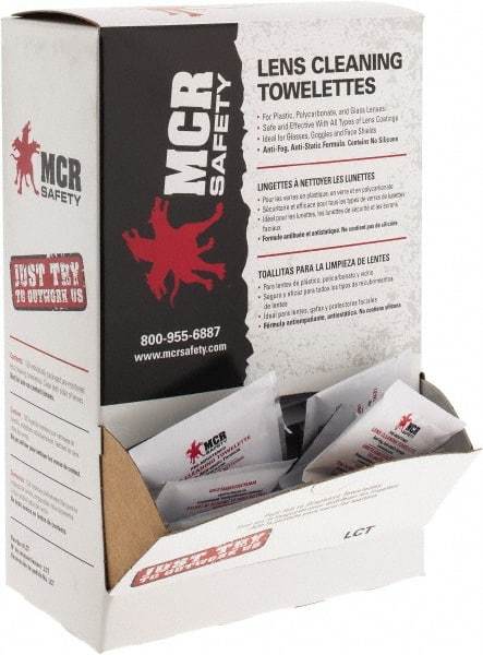 MCR Safety - Lens Cleaning Towelettes & Tissues Cleaner Type: Non-Silicone Number of Towelettes/Tissues: 100 - All Tool & Supply