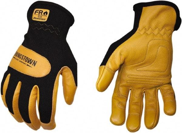 Youngstown - Size XL, Leather or Synthetic Leather, Arc Flash & Flame Resistant Gloves - Kevlar Lined, 12 cal/Sq cm Max Arc Protection, HRC 2, ANSI Cut Level 3, NFPA70E & ASTM F2302 - All Tool & Supply