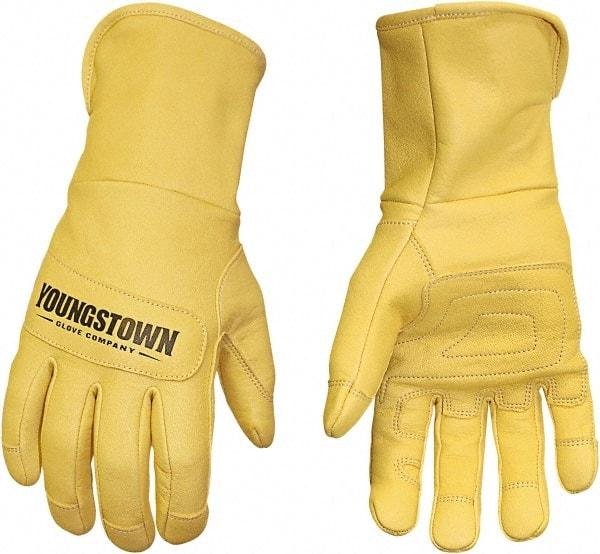 Youngstown - Size M, Leather or Synthetic Leather, Arc Flash Gloves - Unlined, 20.8 cal/Sq cm Max Arc Protection, HRC 2, NFPA70E - All Tool & Supply