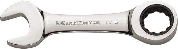 GearWrench - 1/2" 12 Point Combination Wrench - Chrome Vanadium Steel, Full Polish Finish - All Tool & Supply