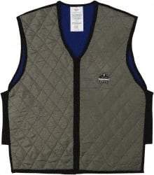 Ergodyne - Size L, Gray Cooling Vest - 38 to 42" Chest, Zipper Front, Nylon - All Tool & Supply