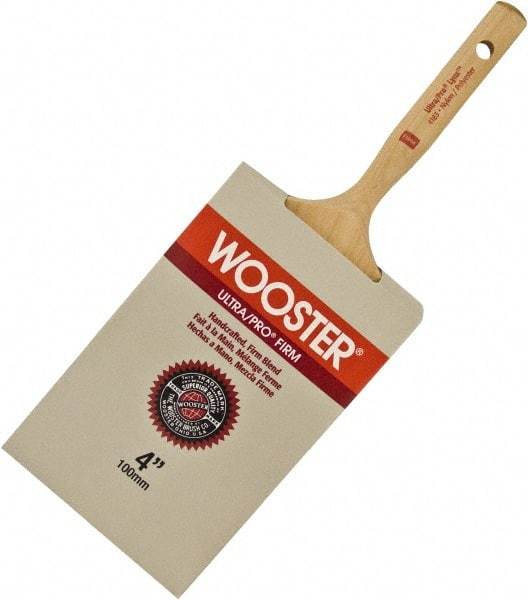 Wooster Brush - 3" Flat Nylon/Polyester Varnish Brush - 3-3/16" Bristle Length, 6-1/4" Maple Dowel Handle - All Tool & Supply