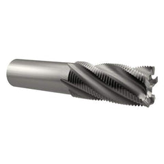 Interstate - 1" Diam, Fine Pitch, 2" LOC, 5 Flute Cobalt Roughing Square End Mill - Uncoated, 4-1/4" OAL, 3/4" Shank Diam, Single End - All Tool & Supply