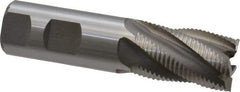 Interstate - 1" Diam, Fine Pitch, 1-5/8" LOC, 5 Flute Cobalt Roughing Square End Mill - Uncoated, 4-1/8" OAL, 1" Shank Diam, Single End - All Tool & Supply