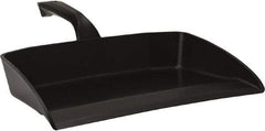 Vikan - 12-1/2" Wide Handheld Dustpan - Plastic Body, 4-1/2" Handle, Black - All Tool & Supply