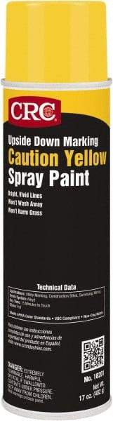 CRC - 20 fl oz Yellow Marking Paint - 700' Coverage, Lead Free Formula, 528.8 gL VOC - All Tool & Supply