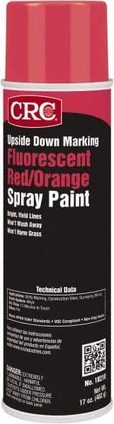 CRC - 20 fl oz Red Marking Paint - 700' Coverage, Lead Free Formula, 528 gL VOC - All Tool & Supply