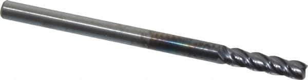 Kennametal - 1/8", 4 Flute, Solid Carbide, 0.015" Corner Radius End Mill - 2" OAL, 1/2" LOC - All Tool & Supply