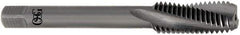 OSG - M4x0.70 Metric Coarse 3 Flute Modified Bottoming Spiral Flute Tap - Solid Carbide, Bright Finish, 52mm OAL, Right Hand Flute, Right Hand Thread, H3, Series 389 - All Tool & Supply