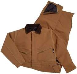 PRO-SAFE - Size M, Brown, Two Way Zipper, Cold Weather Coverall - Cotton, Nylon, 6 Pockets - All Tool & Supply