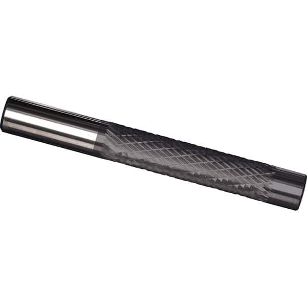 Made in USA - 1/4" Diam, 1-1/4" LOC, Solid Carbide Diamond Pattern Router Bit - Right Hand Cut, 3" OAL, 1/4" Shank Diam, Use on Cast Iron, Stainless, Steel, Titanium - All Tool & Supply