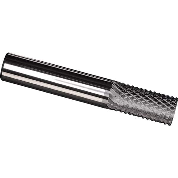 Made in USA - 1/4" Diam, 1" LOC, Plain End, Solid Carbide Diamond Pattern Router Bit - Right Hand Cut, 3" OAL, 1/4" Shank Diam, Use on Carbon & Honeycomb, Carbon Fiber, Composite, Fiberglass, Graphite - All Tool & Supply