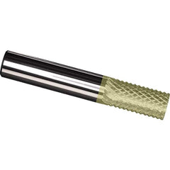 Made in USA - 1/8" Diam, 1/2" LOC, Plain End, Solid Carbide Diamond Pattern Router Bit - Right Hand Cut, 1-1/2" OAL, 1/8" Shank Diam, Use on Carbon & Honeycomb, Carbon Fiber, Composite, Fiberglass, Graphite - All Tool & Supply