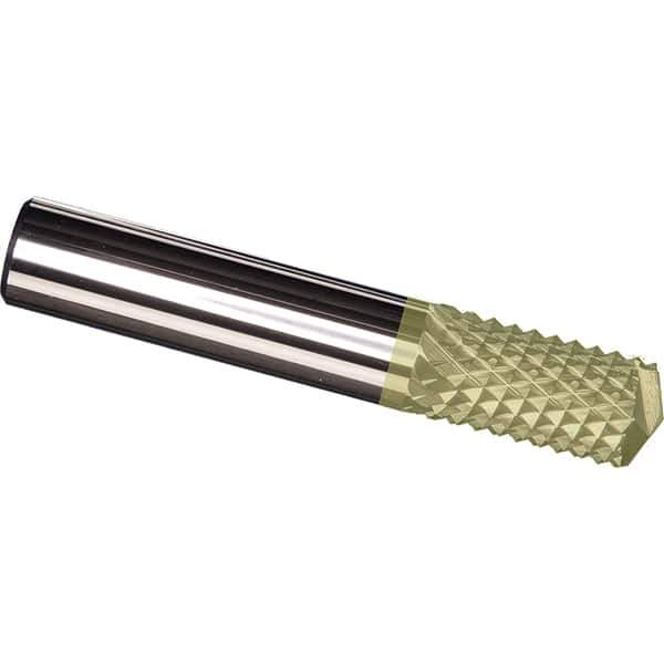 Made in USA - 1/2" Diam, 1" LOC, Drill Point End, Solid Carbide Diamond Pattern Router Bit - Right Hand Cut, 3" OAL, 1/2" Shank Diam, Use on Carbon & Honeycomb, Carbon Fiber, Composite, Fiberglass, Graphite - All Tool & Supply