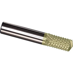 Made in USA - 1/2" Diam, 1" LOC, Drill Point End, Solid Carbide Diamond Pattern Router Bit - Right Hand Cut, 3" OAL, 1/2" Shank Diam, Use on Carbon & Honeycomb, Carbon Fiber, Composite, Fiberglass, Graphite - All Tool & Supply