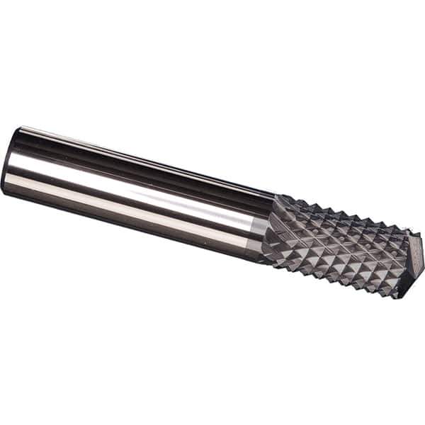 Made in USA - 3/8" Diam, 1" LOC, Drill Point End, Solid Carbide Diamond Pattern Router Bit - Right Hand Cut, 2-1/2" OAL, 3/8" Shank Diam, Use on Carbon & Honeycomb, Carbon Fiber, Composite, Fiberglass, Graphite - All Tool & Supply