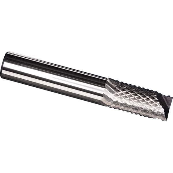 Made in USA - 3/8" Diam, 1" LOC, End Mill End, Solid Carbide Diamond Pattern Router Bit - Right Hand Cut, 2-1/2" OAL, 3/8" Shank Diam, Use on Carbon & Honeycomb, Carbon Fiber, Composite, Fiberglass, Graphite - All Tool & Supply