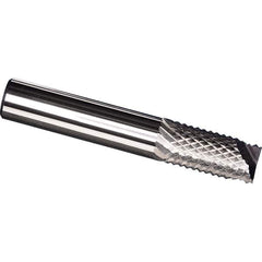 Made in USA - 3/8" Diam, 1" LOC, End Mill End, Solid Carbide Diamond Pattern Router Bit - Right Hand Cut, 2-1/2" OAL, 3/8" Shank Diam, Use on Carbon & Honeycomb, Carbon Fiber, Composite, Fiberglass, Graphite - All Tool & Supply