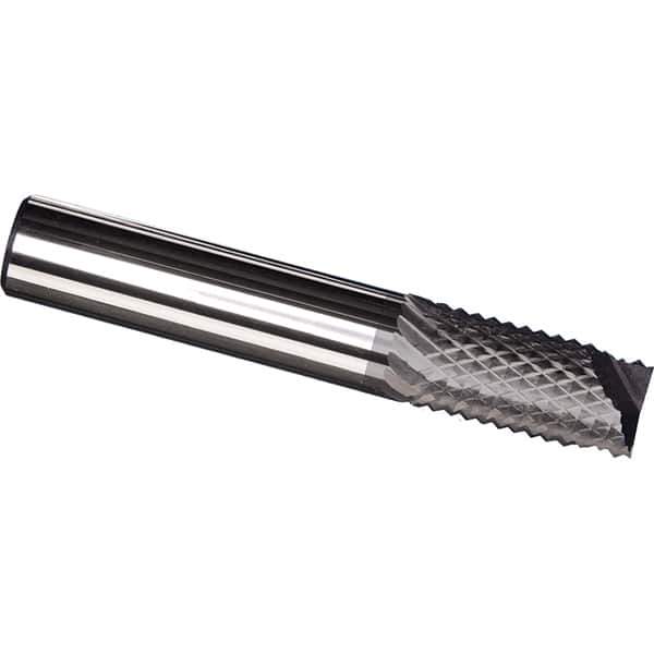 Made in USA - 3/32" Diam, 3/8" LOC, End Mill End, Solid Carbide Diamond Pattern Router Bit - Right Hand Cut, 1-1/2" OAL, 1/8" Shank Diam, Use on Carbon & Honeycomb, Carbon Fiber, Composite, Fiberglass, Graphite - All Tool & Supply