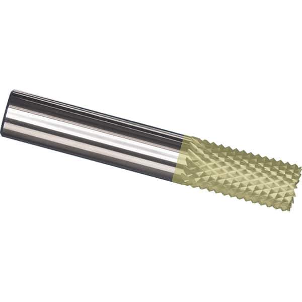 Made in USA - 1/2" Diam, 1" LOC, Burr End, Solid Carbide Diamond Pattern Router Bit - Right Hand Cut, 3" OAL, 1/2" Shank Diam, Use on Carbon & Honeycomb, Carbon Fiber, Composite, Fiberglass, Graphite - All Tool & Supply