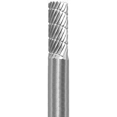 Made in USA - 1/4" Cut Diam, 1/4" Shank Diam, Cylinder Head Fastmill Cut Burr - Carbide, 5/8" LOC, 2" OAL - All Tool & Supply