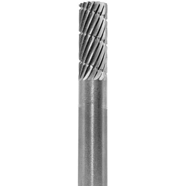 Made in USA - 1/4" Cut Diam, 1/4" Shank Diam, Cylinder Head Fastmill Cut Burr - Carbide, 5/8" LOC, 2" OAL - All Tool & Supply