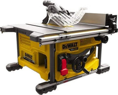 DeWALT - 8-1/4" Blade Diam, Table Saw - 5,800 RPM, 19-1/16" Table Depth x 19-1/16" Table Width, 60 Volts, 5/8" Arbor - All Tool & Supply