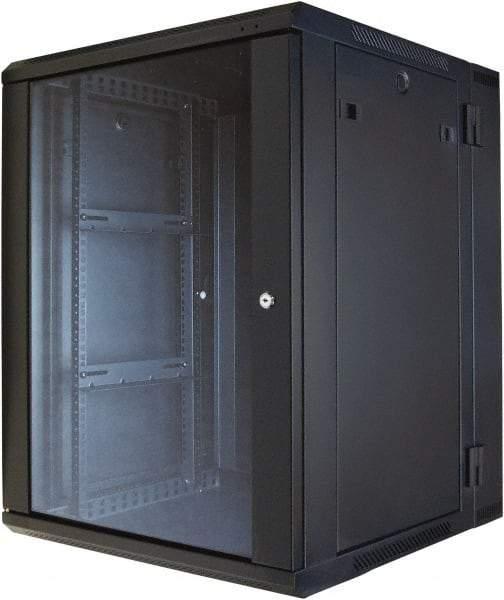 Video Mount - Security Camera Hinged Wall Equipment Rack Enclosure - Black - All Tool & Supply