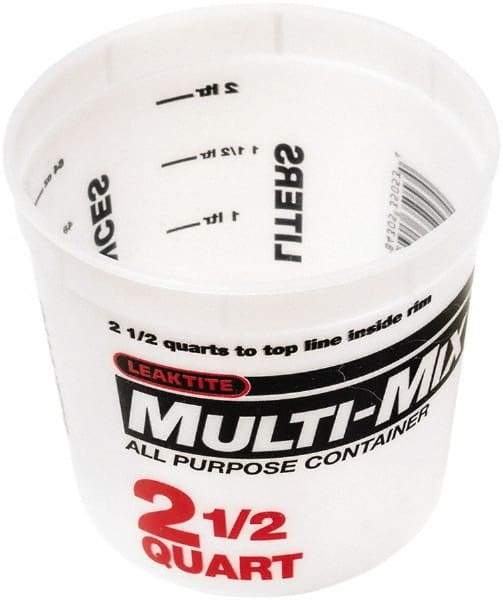 SEYMOUR-MIDWEST - 2-1/2 Qt, Plastic Round White Bucket & Pail Kit - All Tool & Supply