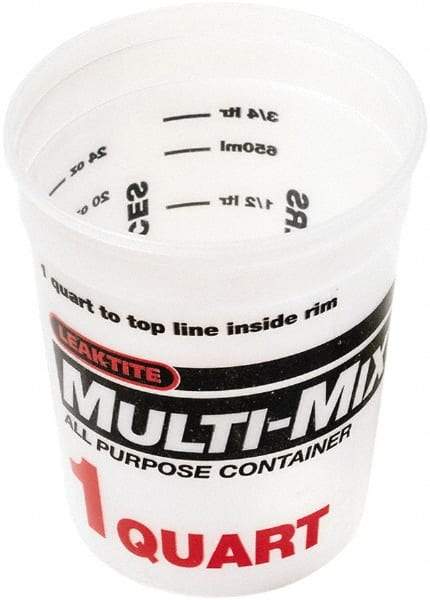 SEYMOUR-MIDWEST - 1 Qt, Plastic Round White Bucket & Pail Kit - All Tool & Supply