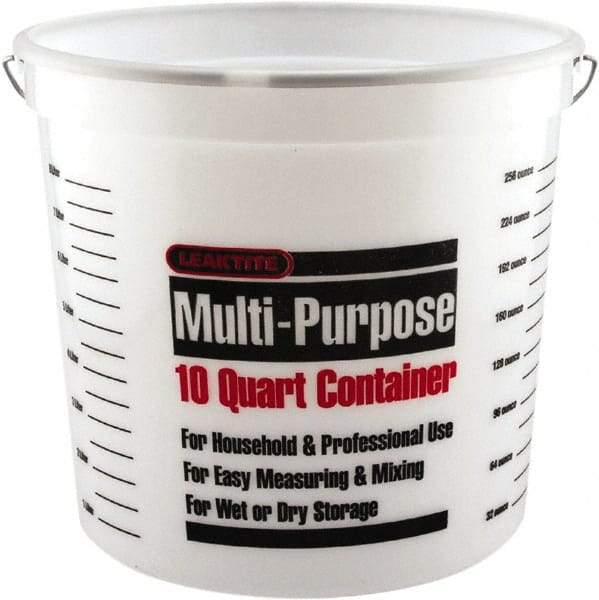 SEYMOUR-MIDWEST - 10 Qt, Plastic Round White Bucket & Pail Kit - Handle Included - All Tool & Supply