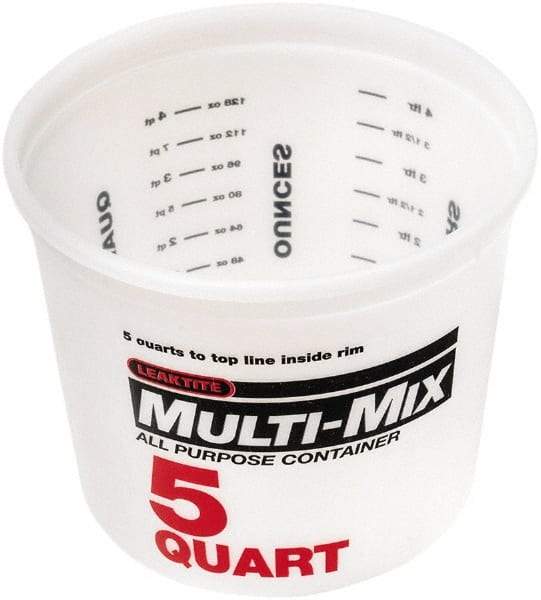 SEYMOUR-MIDWEST - 5 Qt, Plastic Round White Bucket & Pail Kit - All Tool & Supply